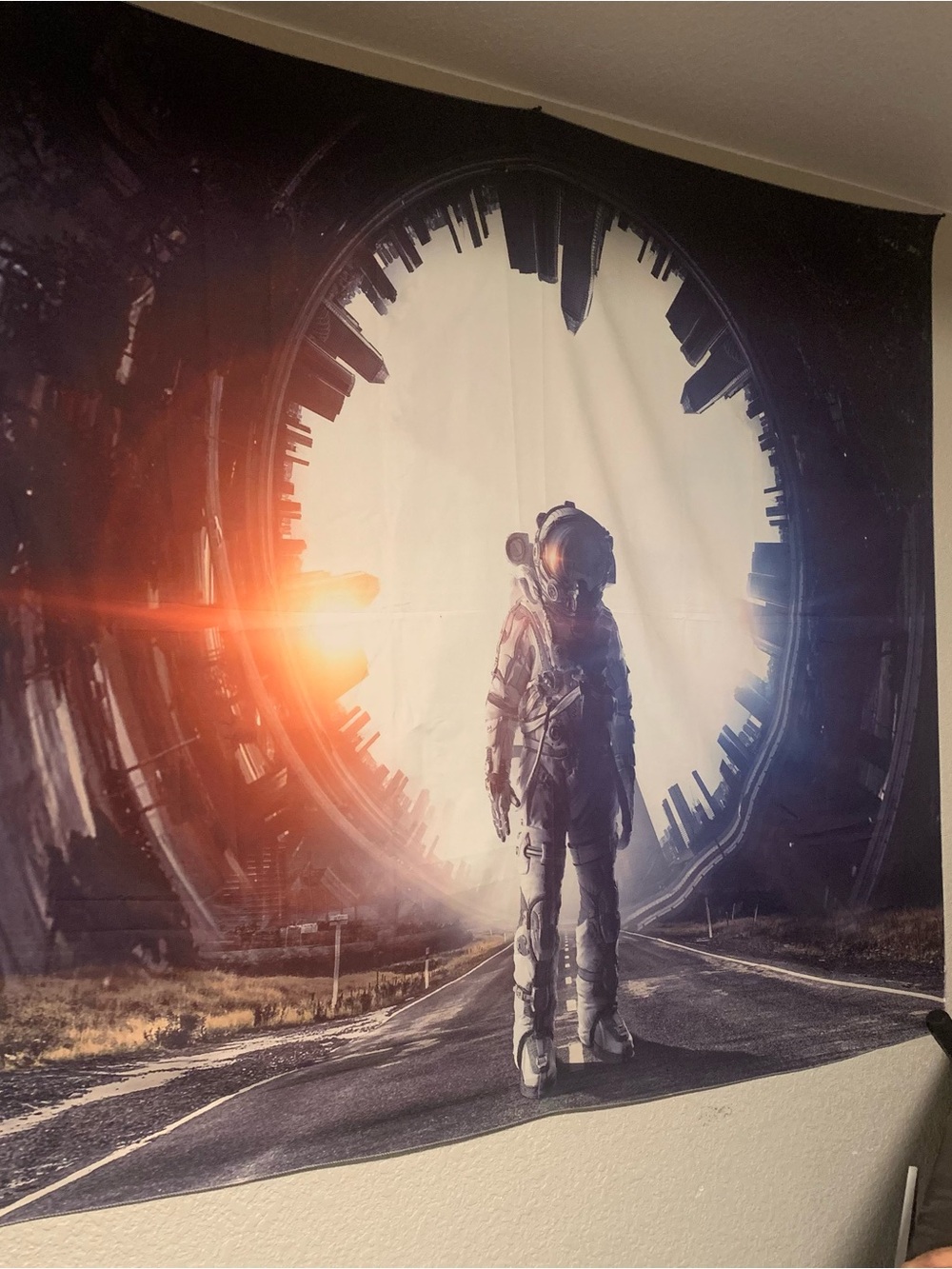 Space Portal Astronaut Wall Tapestry